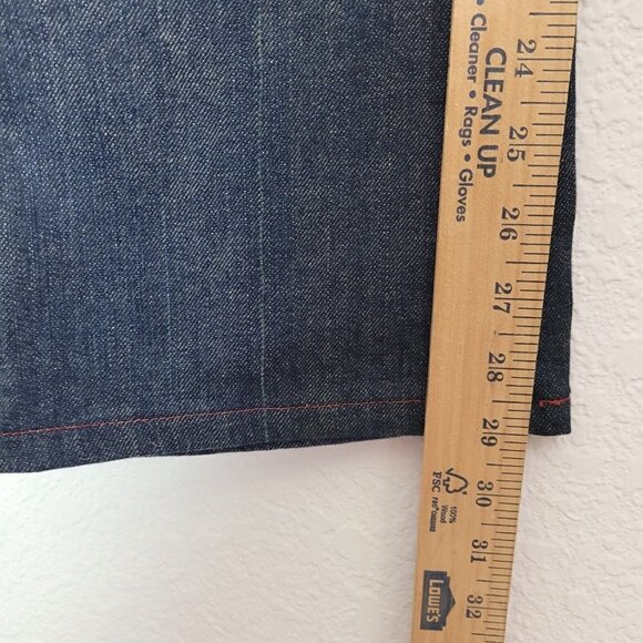 Vintage Buffalo David Bitton Sz 30 Poem Jeans Low Rise Wide Leg Dark Dingy Wash - Picture 9 of 11